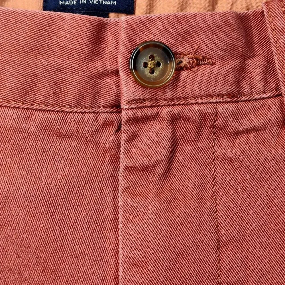 J.Crew Sutton Slim Fit Pants Rust Red W32 L30 Cotton Casual Chinos Men's